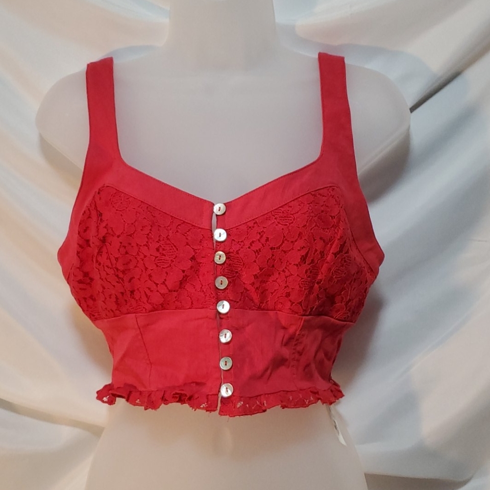 FREE PEOPLE CROP TANK TOP SIZE SMALL - Picture 1 of 3
